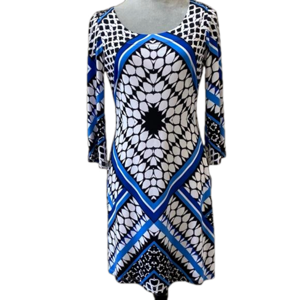 NWT Jessica Simpson Blue White Dress 6